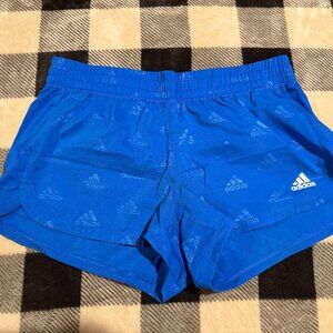Adidas Blue Logo Women's Athletic Shorts